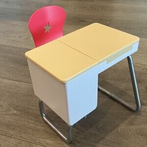 American Girl Truly Me 18 Inch Doll Flip Top Desk Playset Play Set School Pink